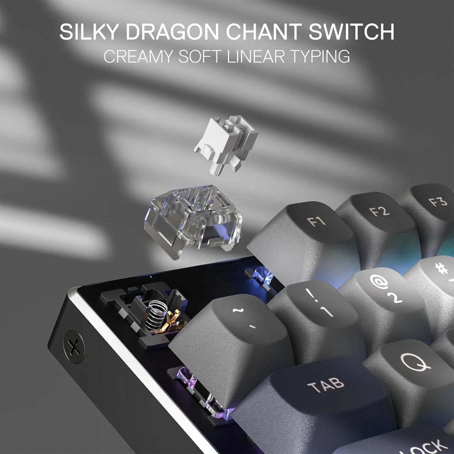 104 Keys Hot-Swap Mechanical Noise Dampening Kit Gaming Keyboard,