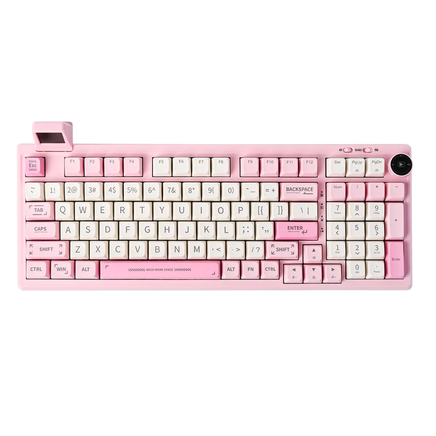 Hot-Swap Gasket-Mounted Wired/Bluetooth 5.0/2.4GHz Wireless Mechanical Keyboard with Mini Display/Knob