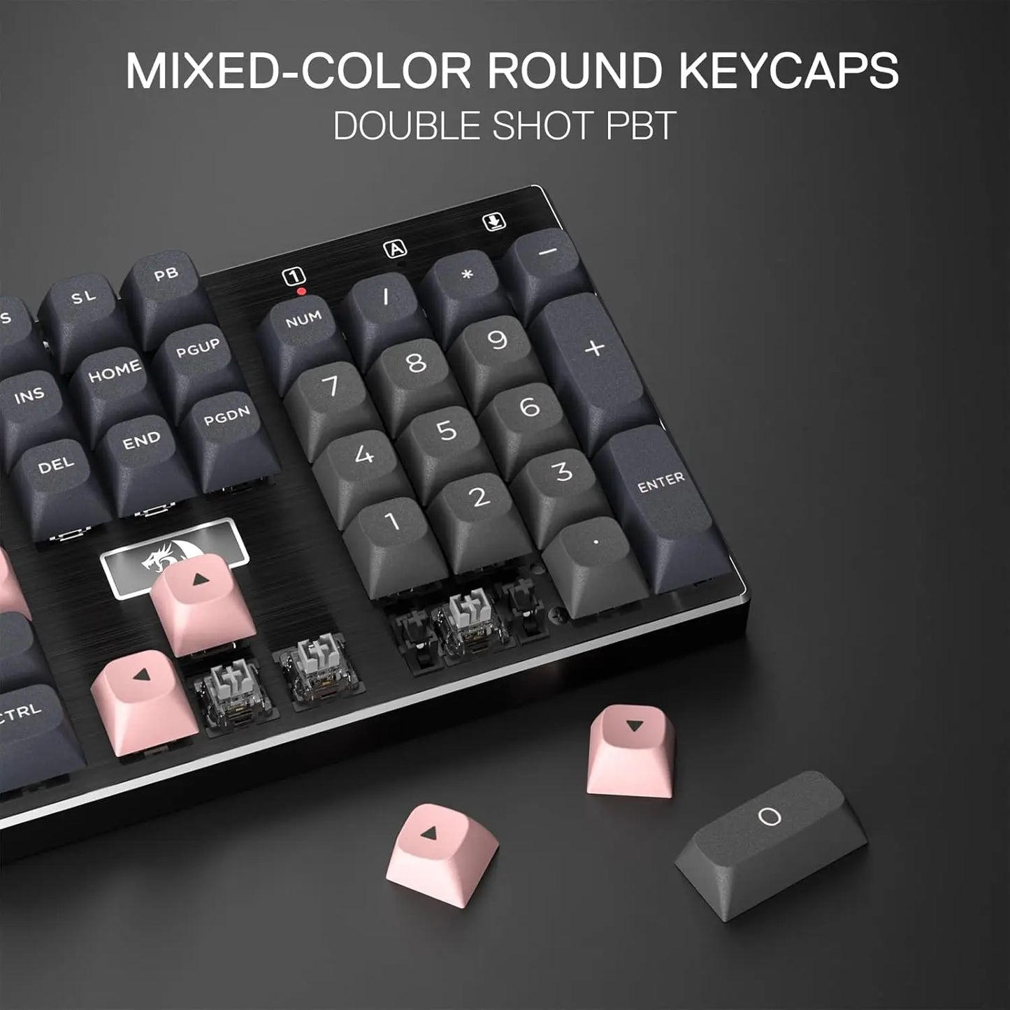 104 Keys Hot-Swap Mechanical Noise Dampening Kit Gaming Keyboard,