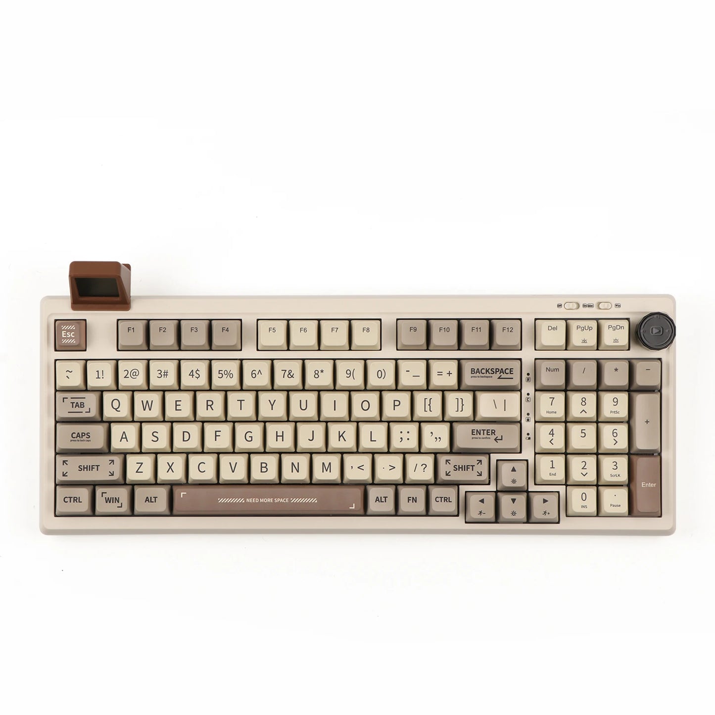 Hot-Swap Gasket-Mounted Wired/Bluetooth 5.0/2.4GHz Wireless Mechanical Keyboard with Mini Display/Knob
