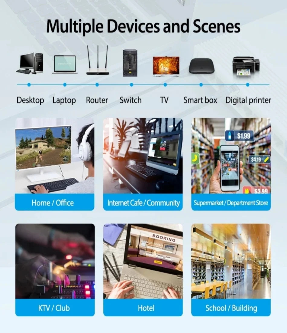 MIZIQIER 2-Pack 40Gbps Cat8 Ethernet Cable