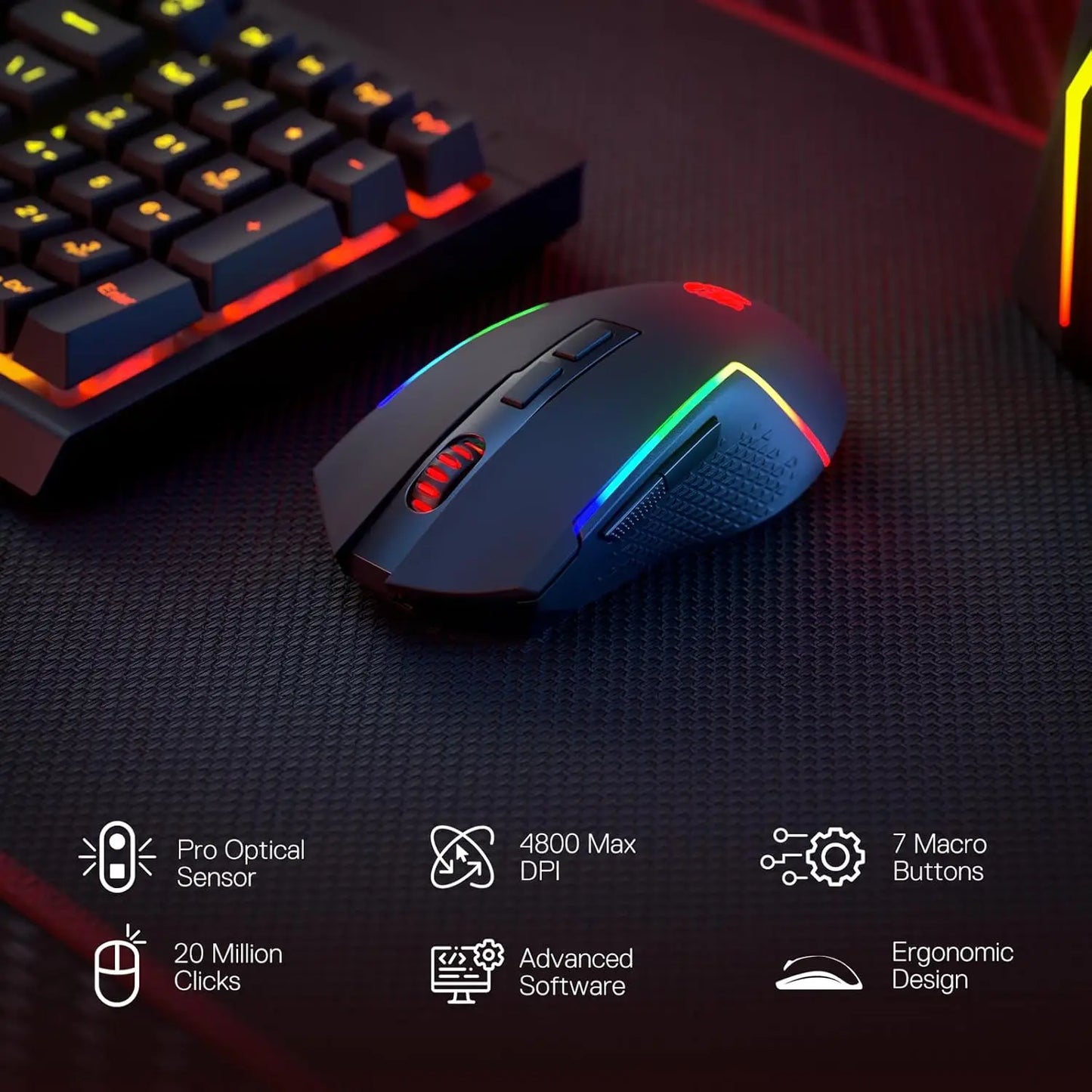 Wireless Gaming Keyboard & Mouse Combo