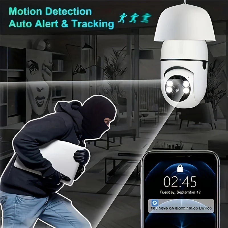 Light Bulb Security Cameras Indoor Outdoor Wireless WiFi Camera 2.4GHz,