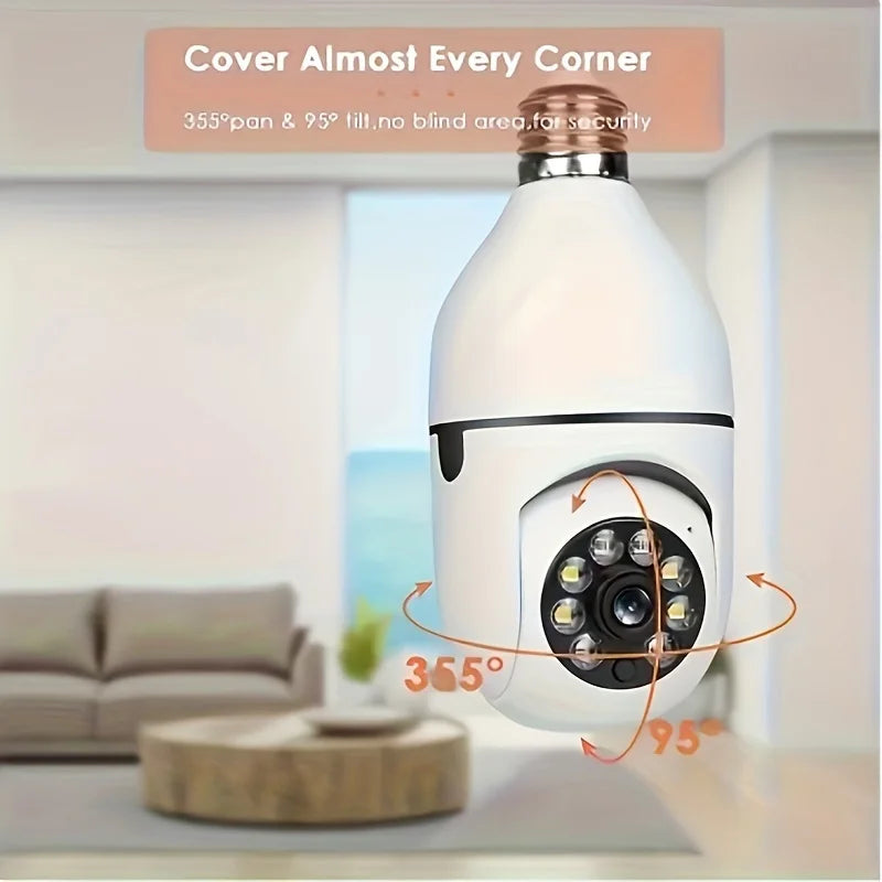 Light Bulb Security Cameras Indoor Outdoor Wireless WiFi Camera 2.4GHz,