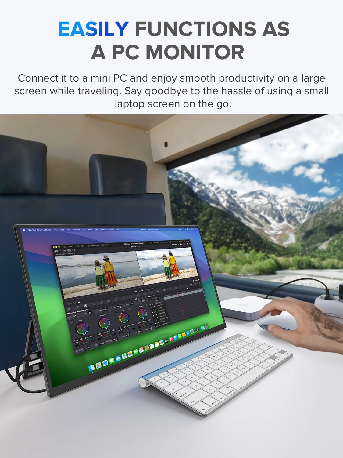 UPERFECT 22 inch 2K Portable Monitor 2560*1440 QHD
