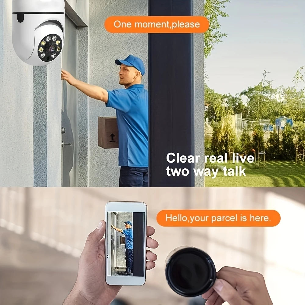 Light Bulb Security Cameras Outdoor Wireless WiFi Camera 5GHz, 360 Degree
