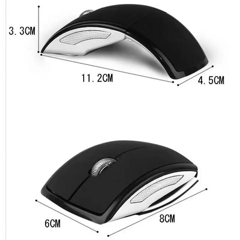 2.4G Wireless Mouse Mini Foldable Travel USB Receiver