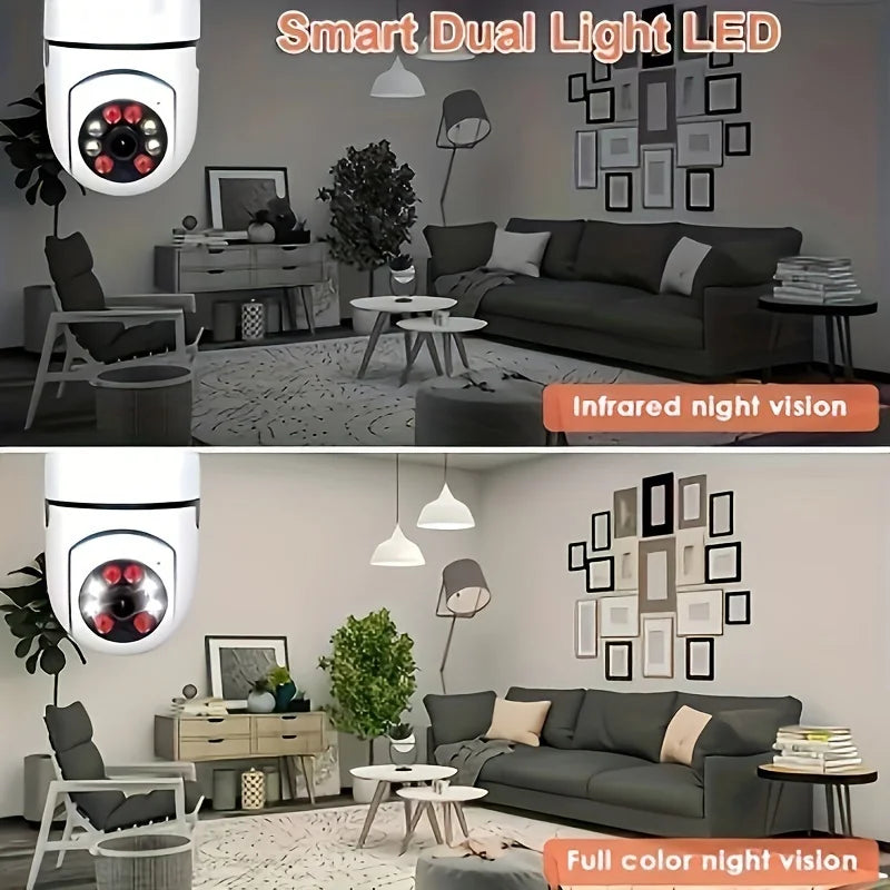 Light Bulb Security Cameras Indoor Outdoor Wireless WiFi Camera 2.4GHz,