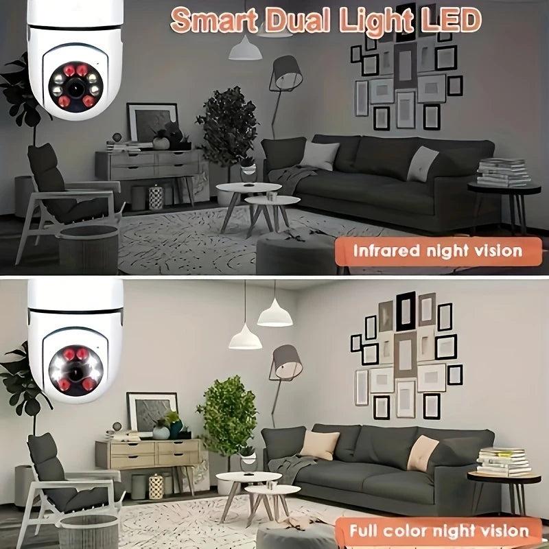 Light Bulb Security Cameras Outdoor Wireless WiFi Camera 5GHz, 360 Degree