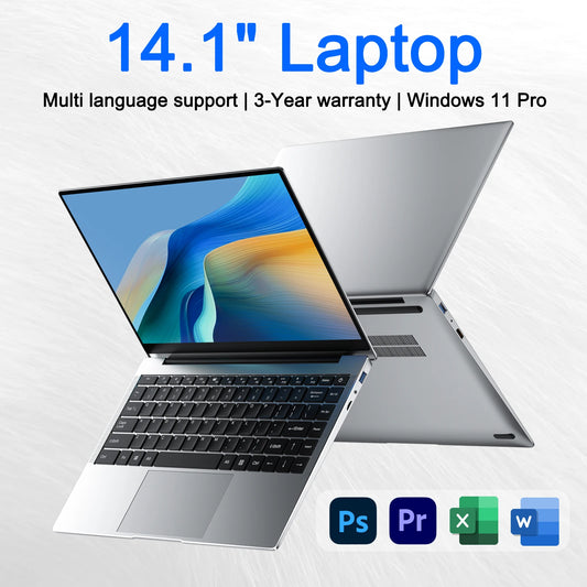 14.1" Ultra-Slim Laptop 16GB RAM 2TB SSD Intel CPU Windows 11 Pro