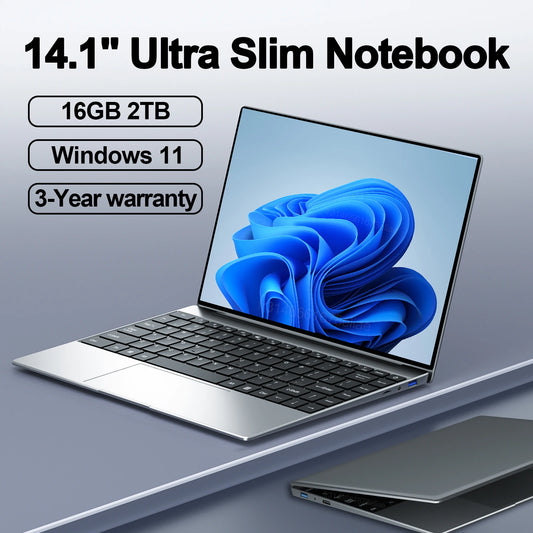 14.1"Ultra Slim Laptop 16GB RAM 2TB SSD Windows 11 Pro