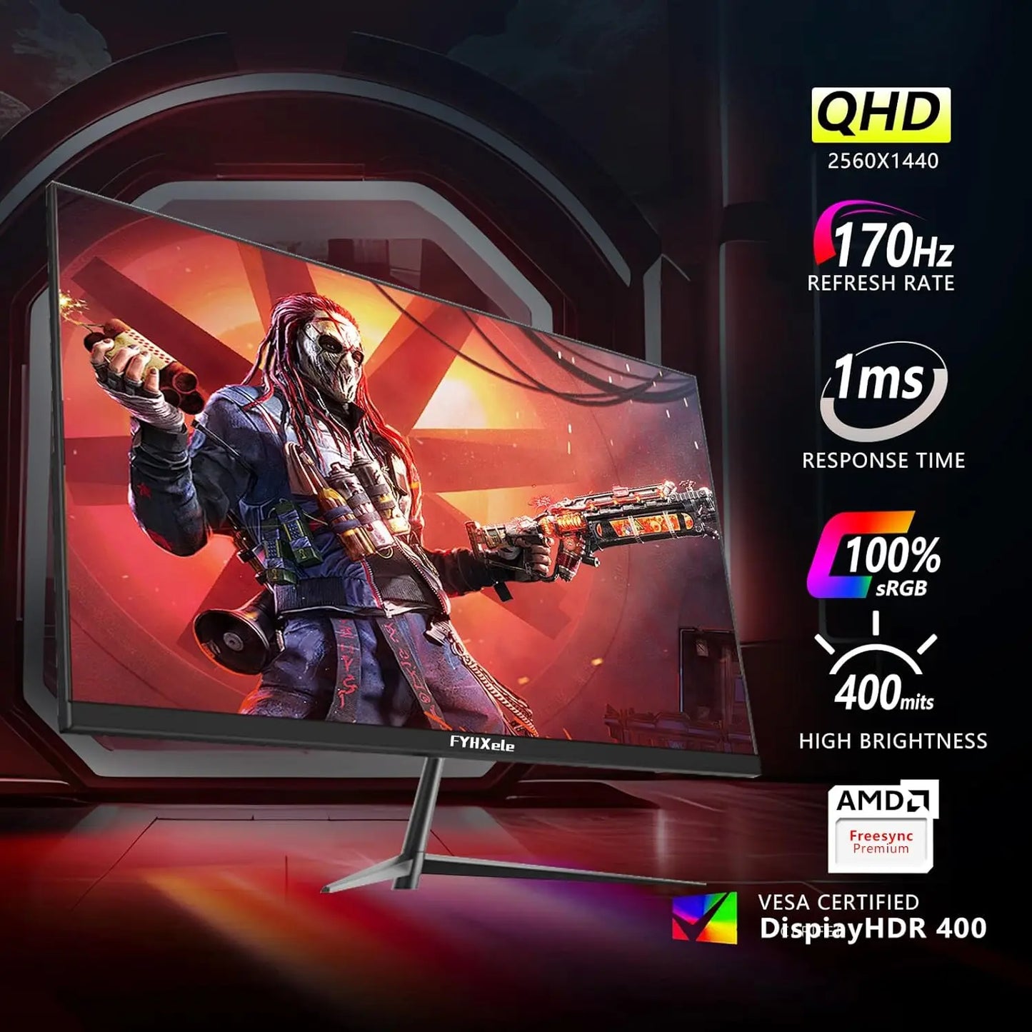 27 Inch Monitor 170hz 2K Gaming Display 1ms