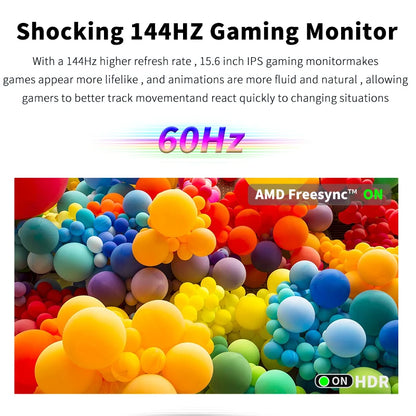 15.6inch Portable Monitor FHD-IPS Panel Second Screen for Laptop