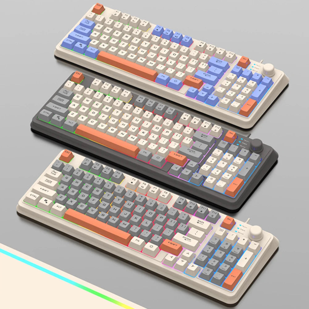 K8 Customized Mechanical Keyboard 94 Keys Hot-Swappable Gaming Keyboard with Mouse