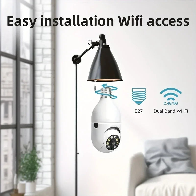 2Pc Ease Life APP-Light Bulb Security Cameras Outdoor Wireless WiFi