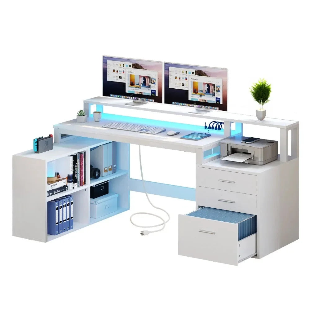 Office Furniture Desk Sets ,65" L Shaped Desk