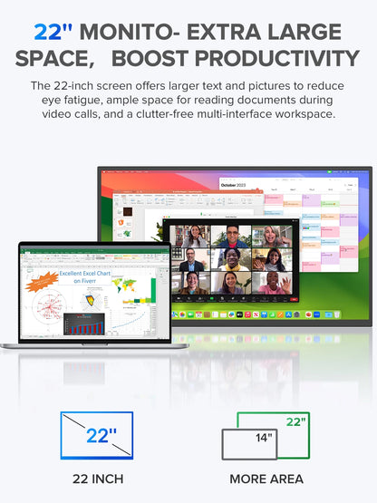 UPERFECT 22 inch 2K Portable Monitor 2560*1440 QHD