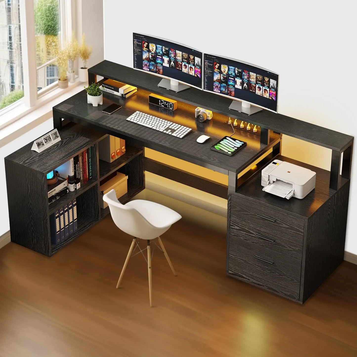 Office Furniture Desk Sets ,65" L Shaped Desk