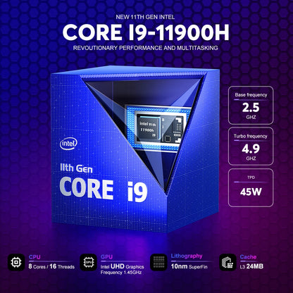 Mini Gaming PC Intel Core i9-11900H/12900H RAM 16/32GB DDR4 512GB SSD