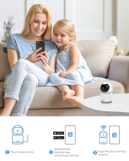 SANNCE 3MP 2.4G Wifi IP Camera Outdoor AI Human Detect Wireless Camera