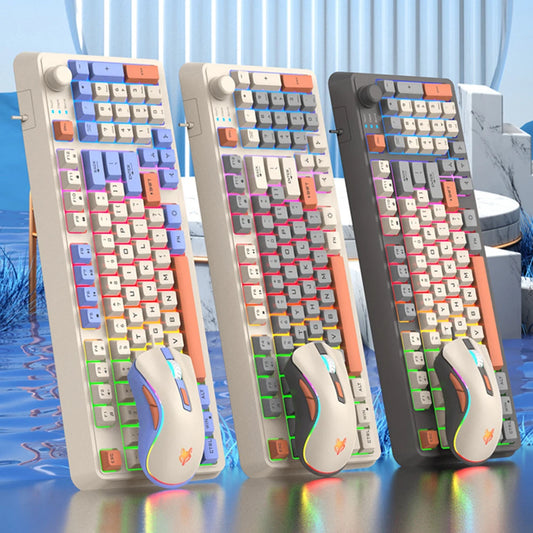 K8 Customized Mechanical Keyboard 94 Keys Hot-Swappable Gaming Keyboard with Mouse