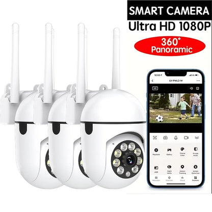 Wireless WiFi Security Camera,1080P,Color Night Vision,2-Way Audio,360 Pan/Tilt/Zoom, Motion Tracking