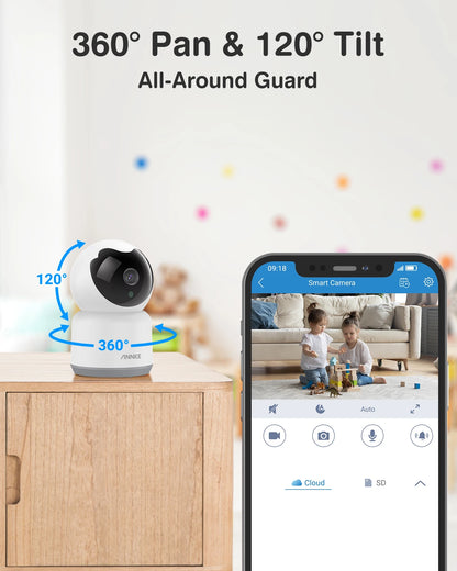 SANNCE 3MP 2.4G Wifi IP Camera Outdoor AI Human Detect Wireless Camera