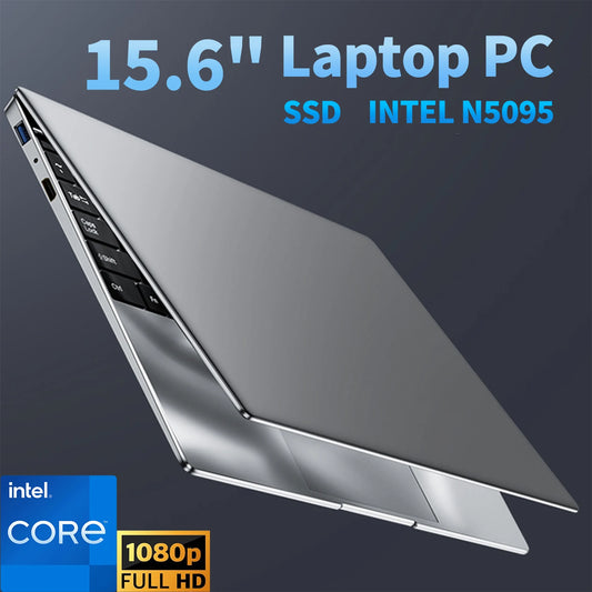 15.6-inch Laptop Windows 11 32GB RAM DDR4 2TB SSD Intel N5095 Full HD Office PC