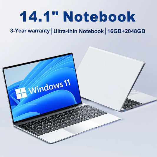 14.1" Ultra Slim Laptop 16GB RAM 2TB SSD Intel N3700 Notebook Gamer  1920*1080