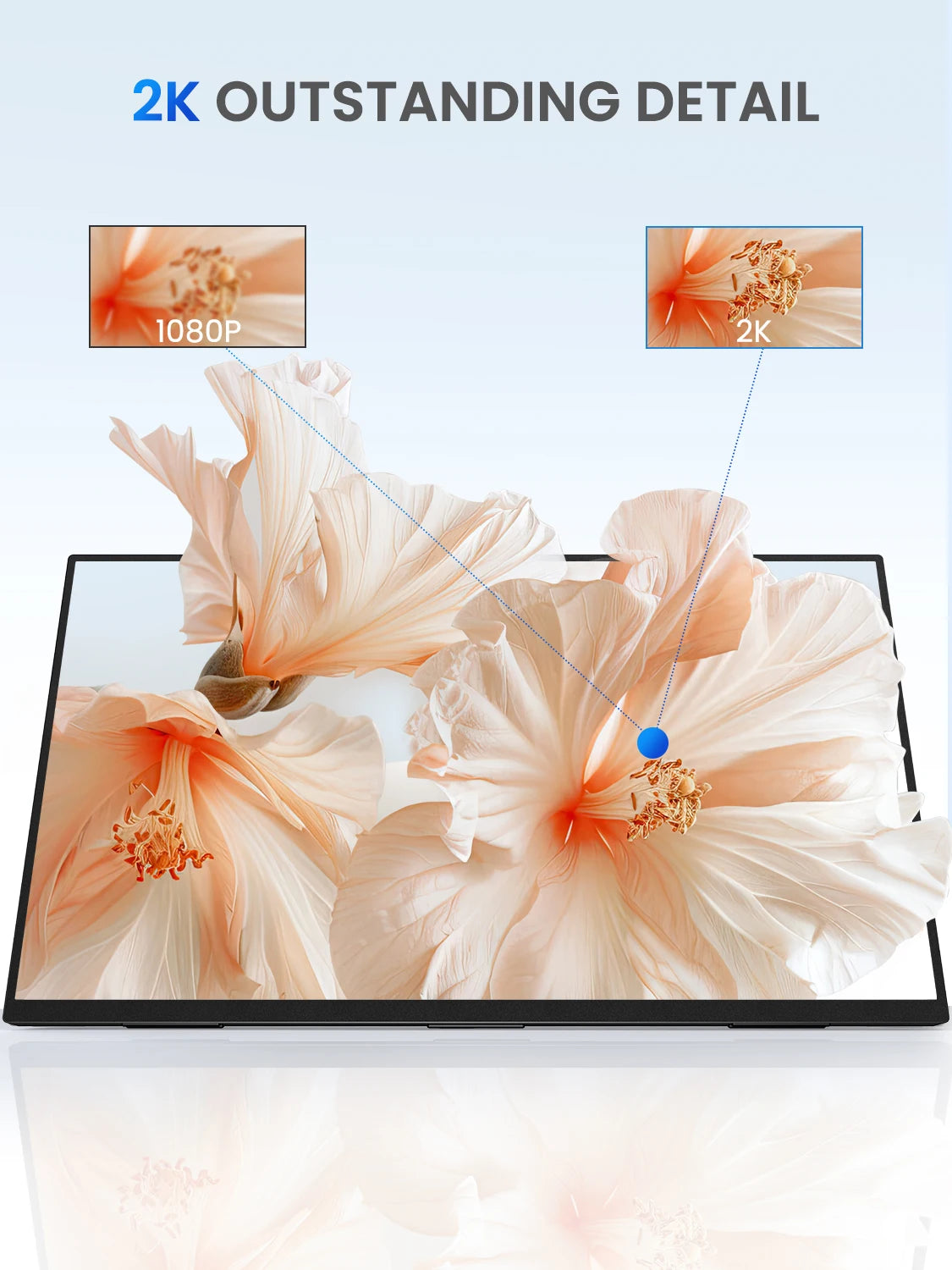 UPERFECT 24.5" 165Hz 2K Computer Monitor 1440P 100% sRGB Desktop Gaming Display for Laptop mini PC