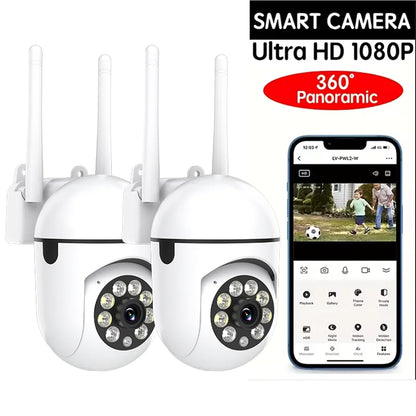 Wireless WiFi Security Camera,1080P,Color Night Vision,2-Way Audio,360 Pan/Tilt/Zoom, Motion Tracking