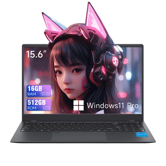 15.6 Inch Business Laptop Notebook PC CPU N5095 16GB RAM 512GB