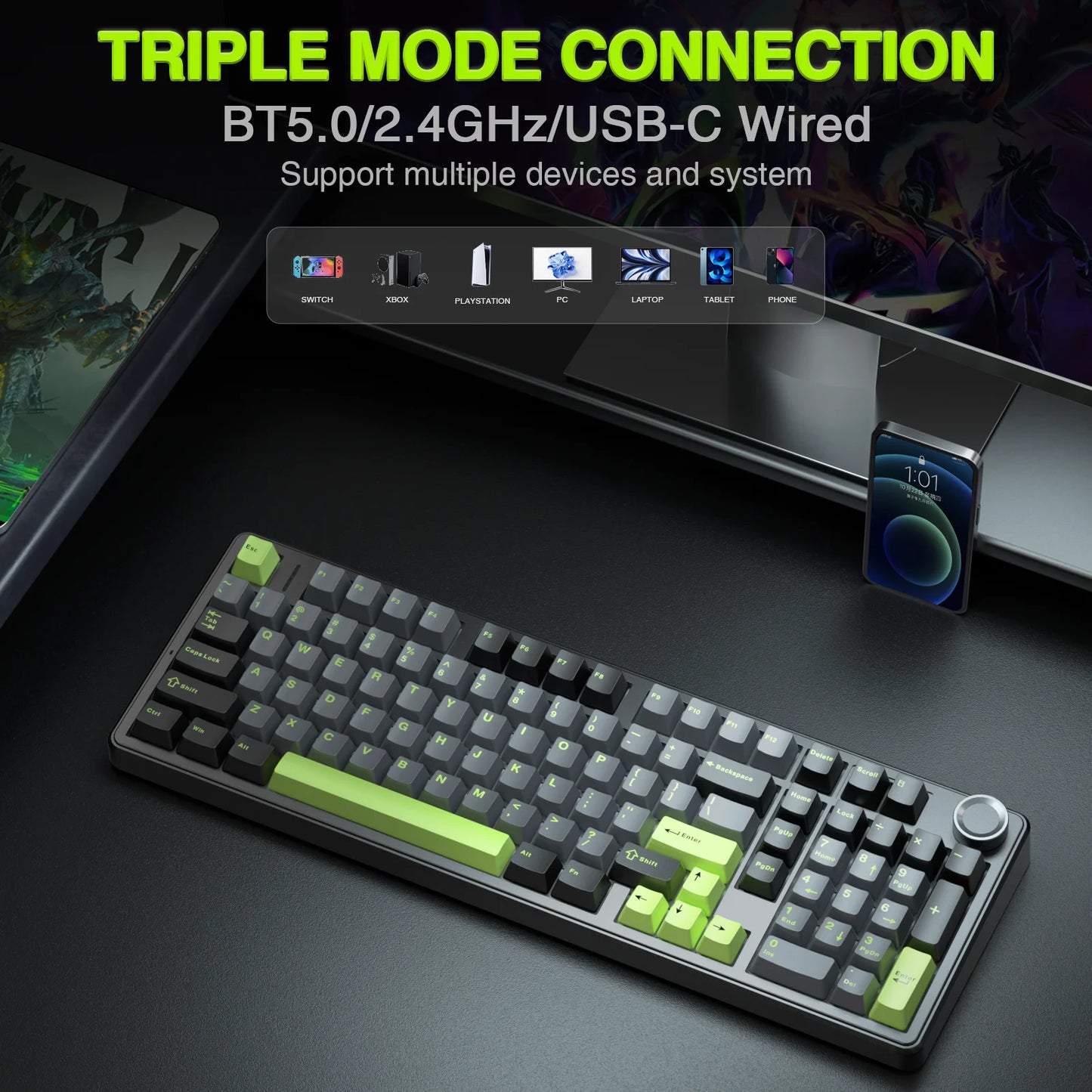 AULA F99pro Wireless Gaming Keyboard