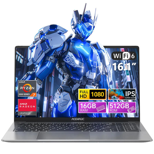 Gaming Notebook 16.1 FHD 1920*1080 16GB DDR4 512GB SSD AMD Ryzen 7 5700U Windows 11 Home