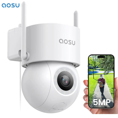 WiFi Camera Outdoor 360° View PTZ Smart Security Camera Auto Tracking
