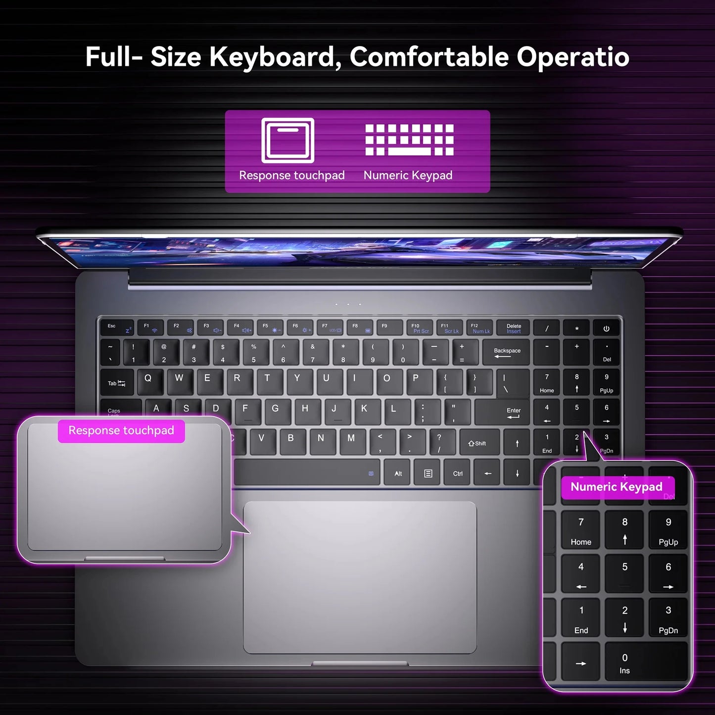 ACEMAGIC AX16 Laptop Intel N97 16 Inch 16GB LPDDR4 RAM 512GB SSD Windows 11 Pro
