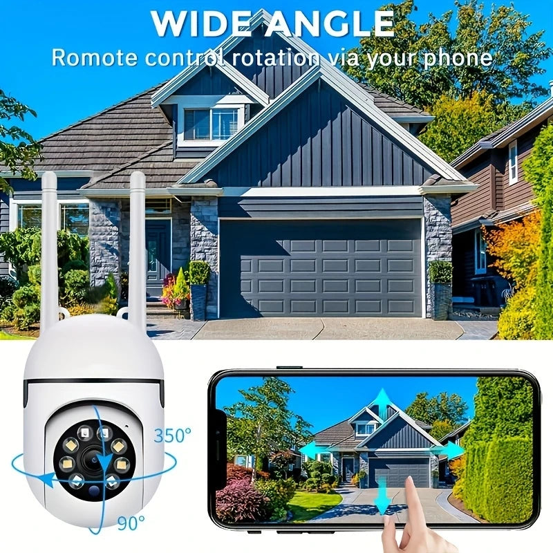 Wireless WiFi Security Camera,1080P,Color Night Vision,2-Way Audio,360 Pan/Tilt/Zoom, Motion Tracking